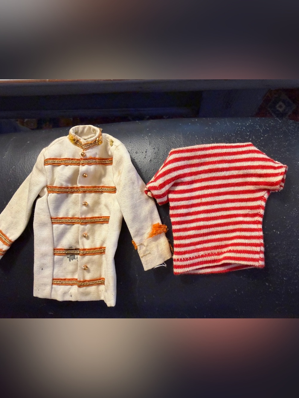 Mattel Ken Drum Major Marching Band 1964 & Yachtsman Red/white Striped Shirt